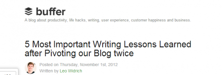 Blog Tricks - Buffer