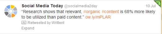 Content Promotion Strategy - Social Media Today Stat