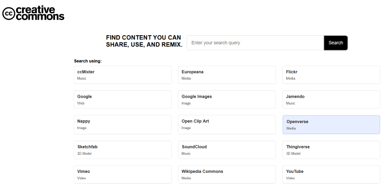 Creative Commons Search