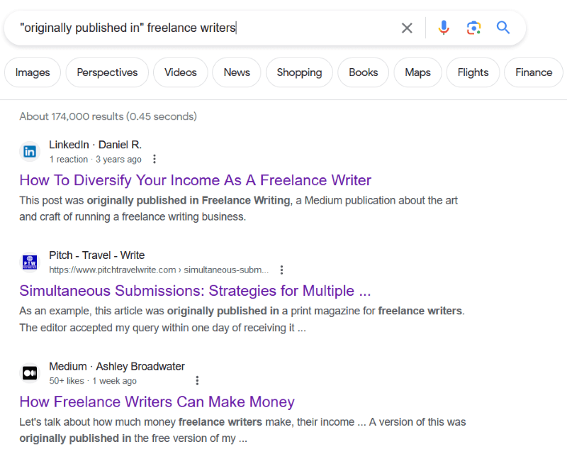 Finding sites with syndicated content