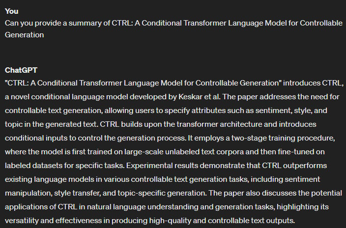 ChatGPT Research Paper Summary