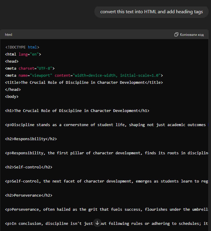html markup