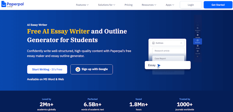 Paperpal - AI Writing Tool for Academics and Research